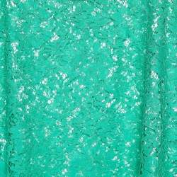 Pre Owned Valentino Green Lace Knit Trim Detail Oversized Crop Top S