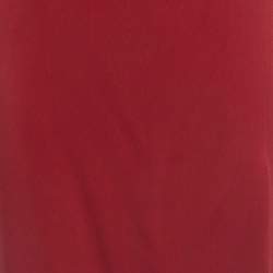 Pre Owned Valentino Red Crepe Midi Skirt M