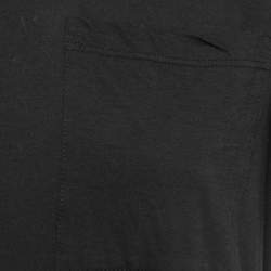 Pre Owned Valentino Black Cotton Stud Embellished T-Shirt S