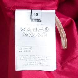 Pre Owned Valentino Pink Crepe Pleated Mini Skirt S