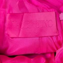 Pre Owned Valentino Pink Crepe Open Back Bow Detail Mini Dress S