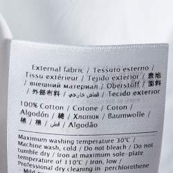Pre Owned Valentino White Cotton Side Slit Detail Oversized Shirt M