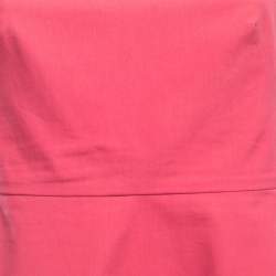 Pre Owned Valentino Techno Couture Pink Cotton Bow Detailed Sleeveless Mini Dress M 