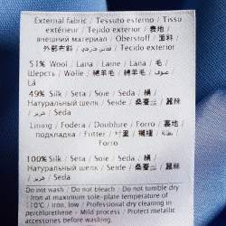 Pre Owned Valentino Blue Wool & Silk Double Breasted Blazer M