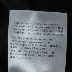 Pre Owned Valentino Black Wool Blend Straight Leg Trousers M