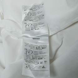 Pre Owned Valentino White Cotton & Lace Inset Tunic Top XL