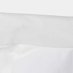Pre Owned Valentino White Floral Applique Cotton Shirt L