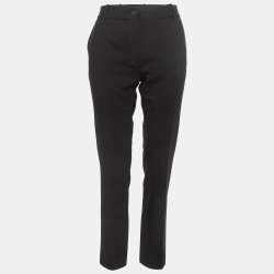 Pre Owned Valentino Black Wool Tapered Trousers M