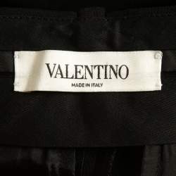Pre Owned Valentino Black Wool Tapered Trousers M
