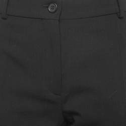 Pre Owned Valentino Black Wool Tapered Trousers M