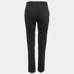 Pre Owned Valentino Black Wool Tapered Trousers M