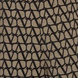 Valentino Brown/Black Iconographe Canvas Shorts M