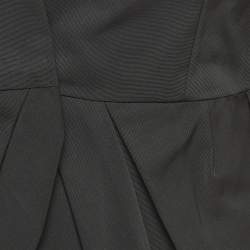 Valentino Vintage Black Synthetic Belted Jacket M