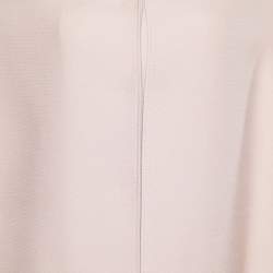 Pre Owned Valentino Pink Wool & Silk Ruffled Cape Coat S