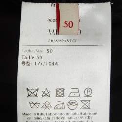 Pre Owned Valentino Black Crepe Stud Button Detail Couture Dress XL