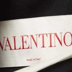 Pre Owned Valentino Black Crepe Stud Button Detail Couture Dress XL