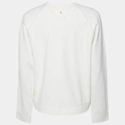 Pre Owned Valentino Ivory Knit Crew Neck Sweatshirt L