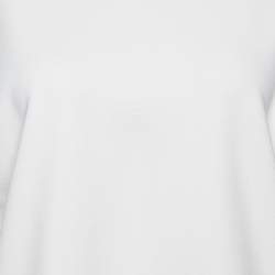 Pre Owned Valentino Ivory Knit Crew Neck Sweatshirt L