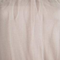 Pre Owned Valentino Beige Embellished Neck Detail Mesh Overlay Sleeveless Top S