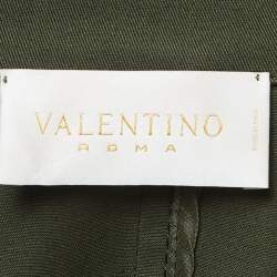 Valentino Vintage Green Cotton Single Breasted Blazer L