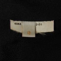 Valentino Vintage Black Crepe Tie-Up Flared Sleeve Cropped Blazer M
