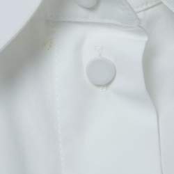 Pre Owned Valentino White Cotton Long Sleeve Oversized Shirt M