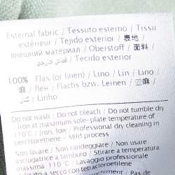 Pre Owned Valentino Sage Green Linen Asymmetric Neck Mini Dress M