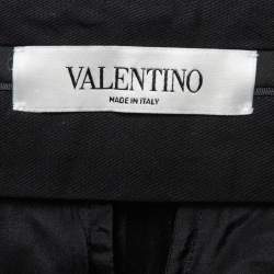 Valentino Black Wool Flared Trousers S