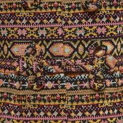 Pre Owned Valentino Multicolor Tapestry Wool Blend Long Coat S