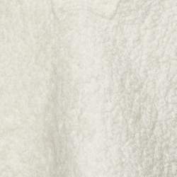 Pre Owned Valentino White Boucle V-Neck Cape S