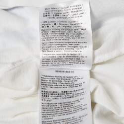 Pre Owned Valentino White Logo Printed Cotton Short Sleeve T-Shirt XS
