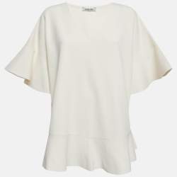 Valentino Off-White Knit Oversized Top M 