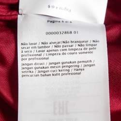Valentino Red V Applique Leather Mini Wrap Skirt S