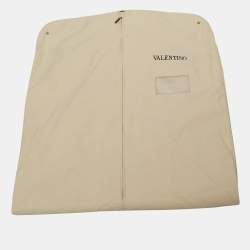 Pre Owned Valentino Off-White Tweed Mini Dress S