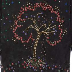 Valentino Black Suede Stud Embellished Jacket M