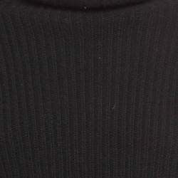 Pre Owned Valentino Black Wool & Cashmere Knit Turtle Neck Top M