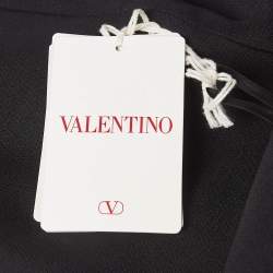 Pre Owned Valentino Black Silk & Wool Cut-Out Garavani Mini Dress M