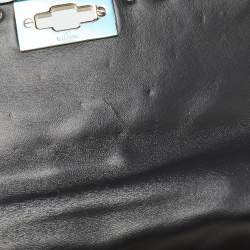 Pre Owned Valentino Black Quilted Velvet Medium Rockstud Spike Top Handle Bag