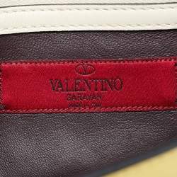 Pre Owned Valentino Multicolor Leather Small Colorblock Rockstud Glam Lock Flap Bag