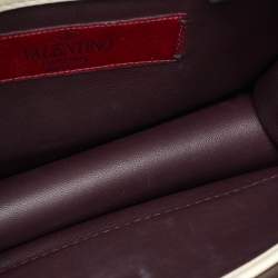 Pre Owned Valentino Multicolor Leather Small Colorblock Rockstud Glam Lock Flap Bag