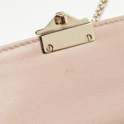 Pre Owned Valentino Beige Leather Multicolor Embellished Small Rockstud Glam Lock Flap Bag