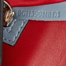 Pre Owned Valentino Blue Leather Flap Rockstud Clutch