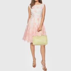 Valentino Yellow Leather Zip Boston Bag