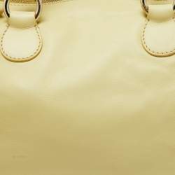 Valentino Yellow Leather Zip Boston Bag