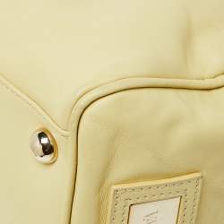 Valentino Yellow Leather Zip Boston Bag