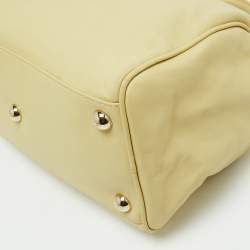 Valentino Yellow Leather Zip Boston Bag