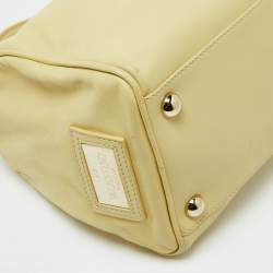 Valentino Yellow Leather Zip Boston Bag