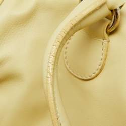Valentino Yellow Leather Zip Boston Bag