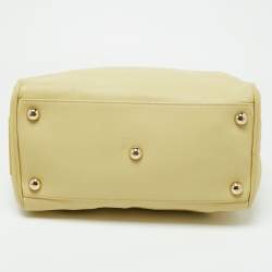 Valentino Yellow Leather Zip Boston Bag