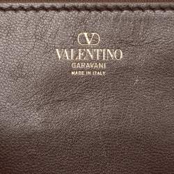 Pre Owned Valentino Black/Off White Iconographe Canvas and Leather Small Le Troisième Tote